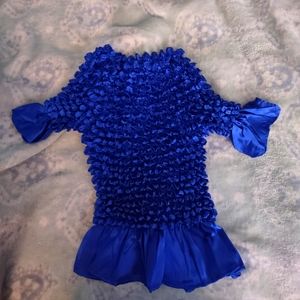 Short sleeve bubble crinkle shirt